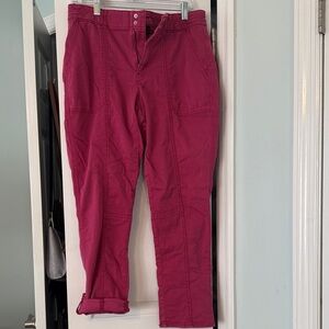 White House black market straight crop Pink Pants